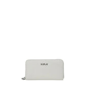 White rectangular zippered wallet displayed for stylish and secure card storage