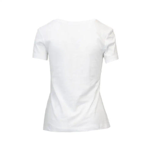 White short-sleeve fitted cotton T-shirt from Calvin Klein Jeans Women collection