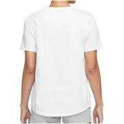White short-sleeved crew-neck cotton T-shirt from Nike Women All Season collection