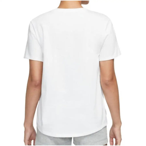 White short-sleeved crew-neck cotton T-shirt from Nike Women All Season collection