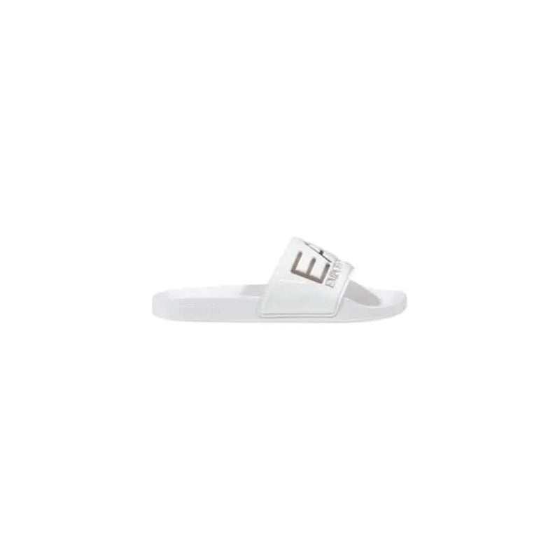 EA7 Women Slip-On White Slippers ideal for Spring and Summer footwear fashion