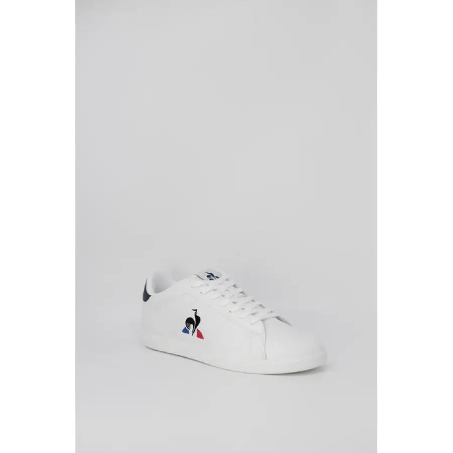 Le Coq Sportif white sneaker, blue red logo, urban city fashion