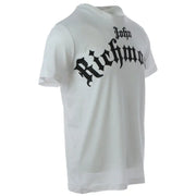 White T shirt featuring bold Gothic lettering for a stylish modern look
