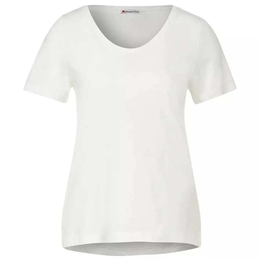 Urban style clothing - Street One Women V-Neck T-Shirt in White