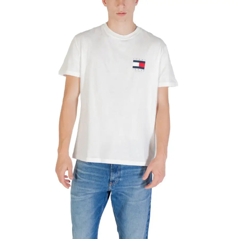 White Tommy Hilfiger T-shirt displayed as a Black Tommy Jeans T Shirt product image