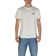 Tommy Hilfiger Men’s White Organic Cotton T-Shirt with Round Neck design