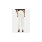 Weiße, taillierte Hose aus Viskosemischung von Pinko mit hohem Bund und elegantem, geradem Bein für Damen