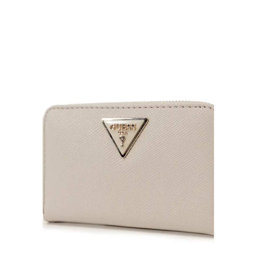 
                      
                        Guess white wallet with triangle logo for urban city style fashion
                      
                    