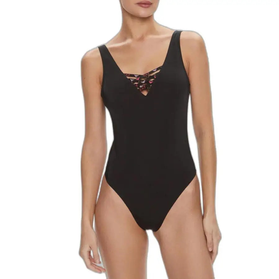 EA7 EA7 Women Beachwear Model in Elegant Black Swimsuit