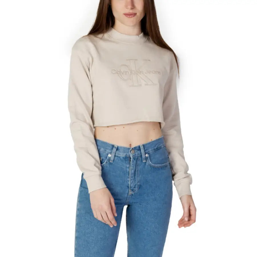 Calvin Klein Jeans - Women Sweatshirts - beige / XS -