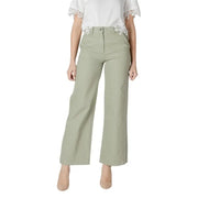 Woman modeling Women’s Light Green Wide Leg Pants for a stylish, comfortable look