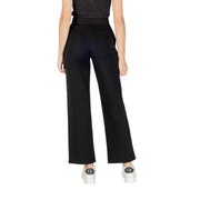 Women’s black high-waist wide-leg trousers from Armani Exchange for fall winter season