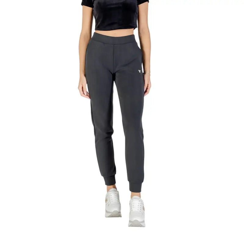 Women’s dark grey athletic joggers from Guess Active Womens Black Fall Winter Trousers collection