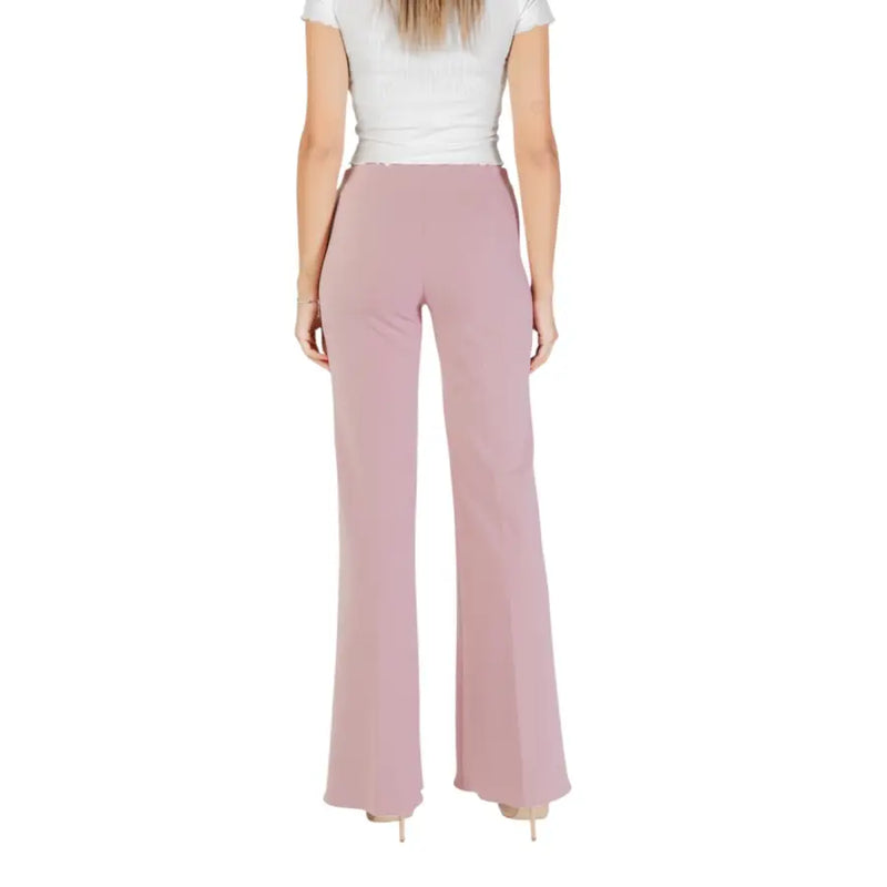Damen-Hose in Mauve mit weitem Bein von Pink Rinascimento Herbst-Winter-Kollektion