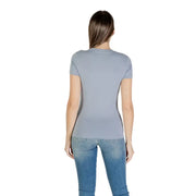 Women’s light blue grey short-sleeve crew neck T-shirt from Guess Women Fall Winter collection
