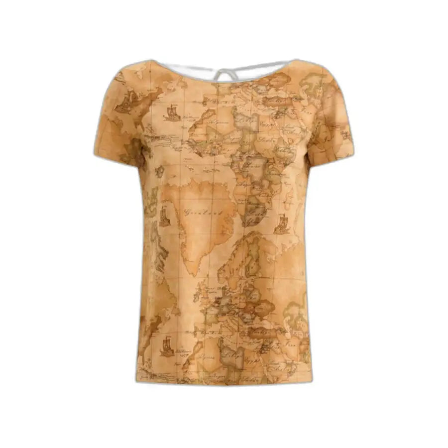 
                      
                        Alviero Martini Prima Classe Women’s T-Shirt with elegant map print design
                      
                    