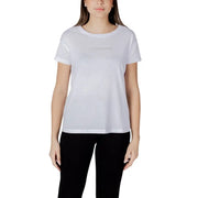Women’s white short-sleeve round neck cotton T shirt from Armani Exchange Women collection