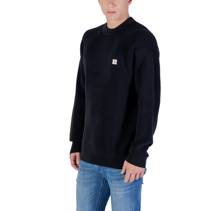 Calvin Klein Jeans Schwarzer Baumwollstrickpullover