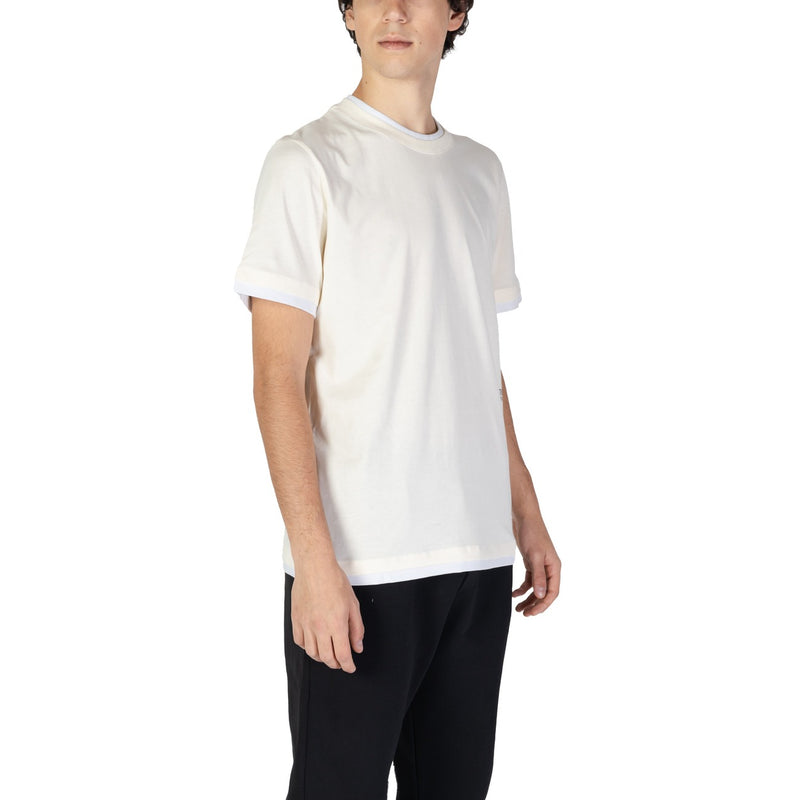 Underclub Männer Weiß Baumwolle Kurzarm Rundhals T Shirt
