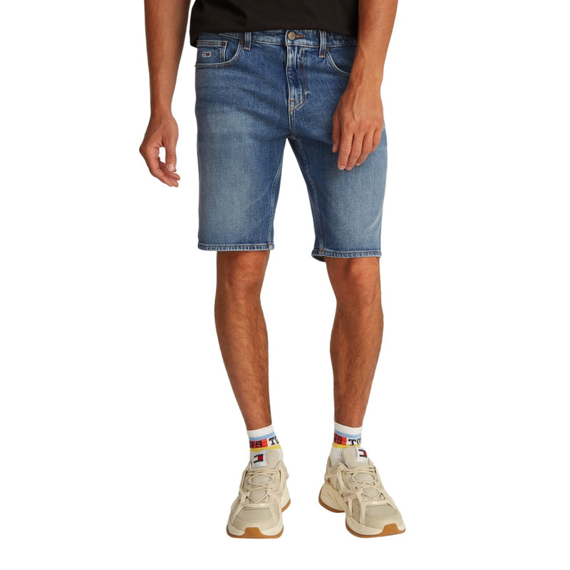 Tommy Hilfiger Hellblaue Denim-Shorts aus Bio-Baumwolle