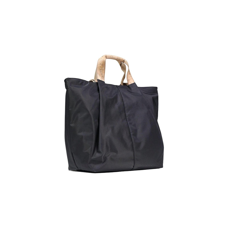 Alviero Martini Prima Classe Schwarze Handtasche mit Reißverschlusstaschen