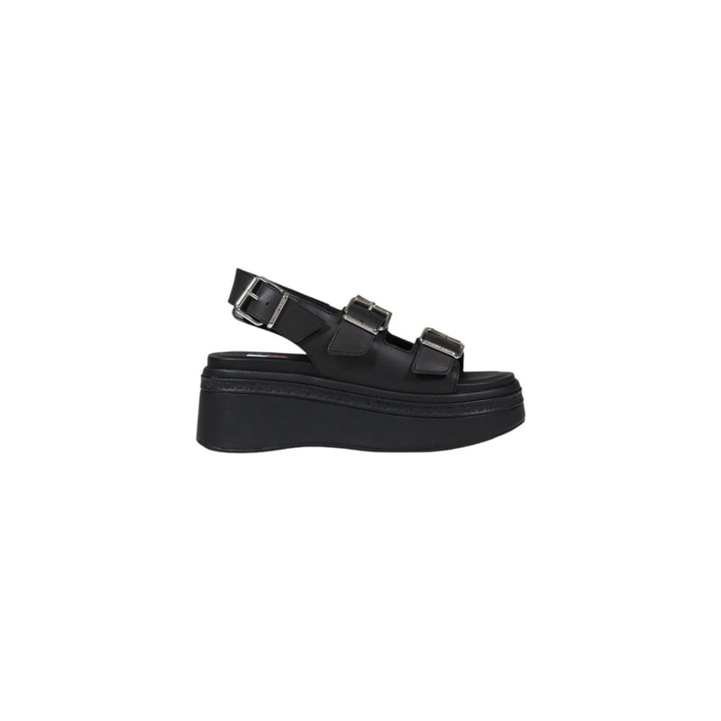 Tommy Hilfiger Schwarze Leder Keilschuhe für Frauen