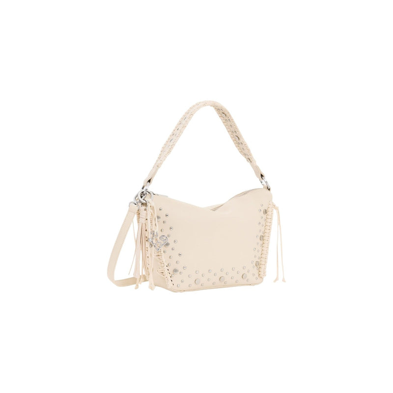 Ungleiche Beige Damenhandtasche mit Schulterriemen