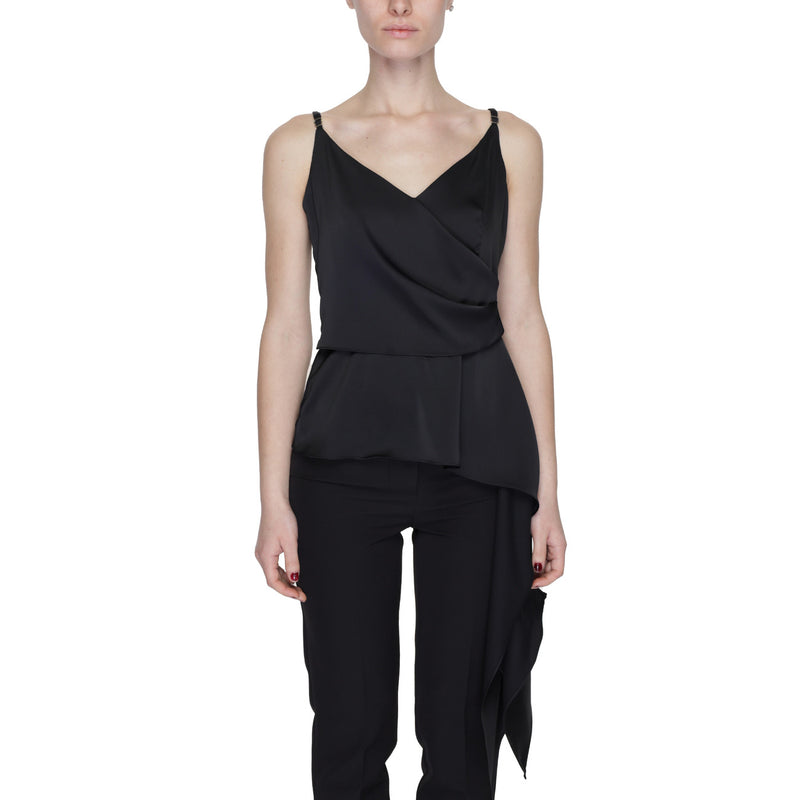 Schwarzes Silence Damen Tank Top mit Sweetheart Ausschnitt