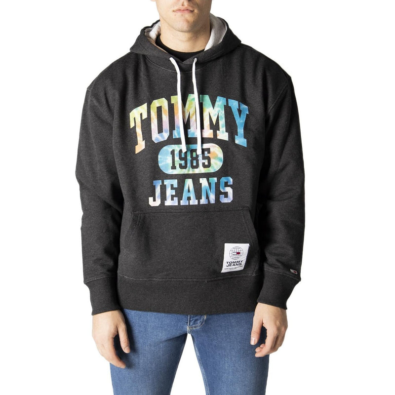 Tommy Hilfiger Herren Schwarz Bio-Baumwolle Sweatshirt mit Kapuze