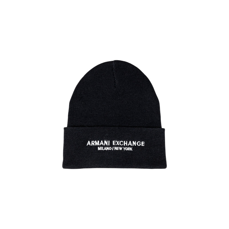 Armani Exchange Schwarzes Strickmützchen