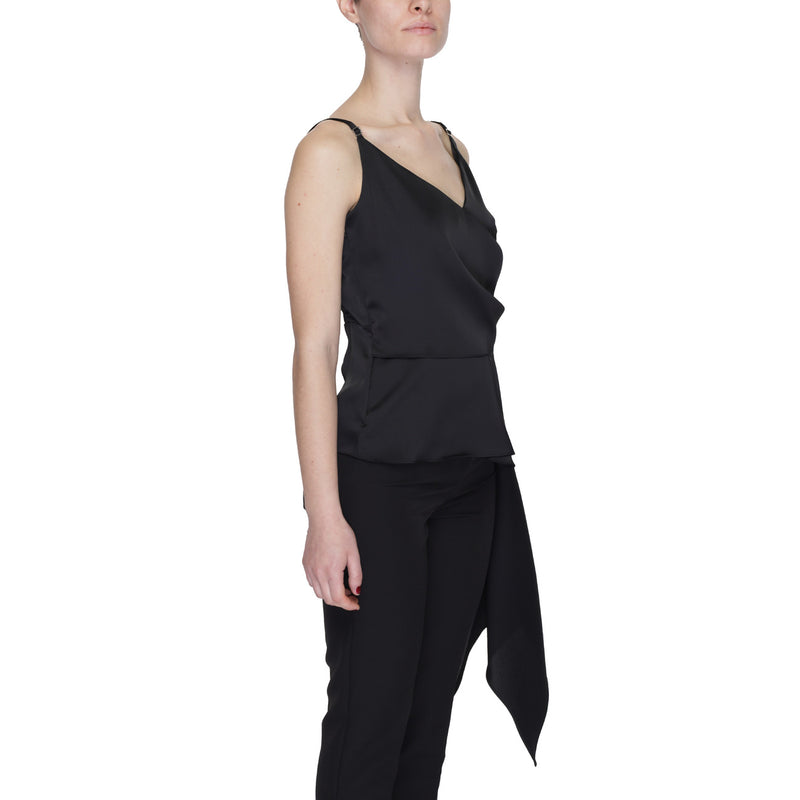 Schwarzes Silence Damen Tank Top mit Sweetheart Ausschnitt
