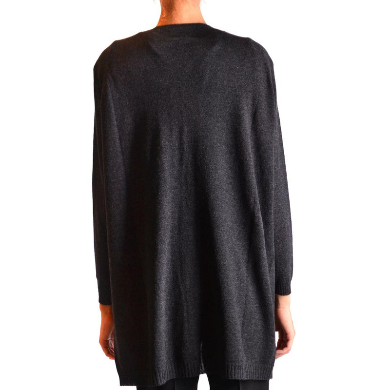 Woolrich Damen Grauer Langer Cardigan aus Kaschmir-Woll-Mischung