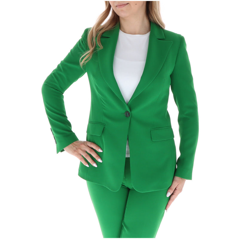 Sol Wears Grüner Damen Blazer mit Reverskragen