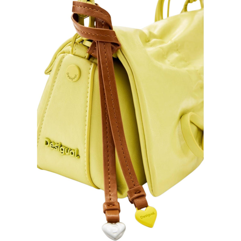 Desigual Gelbe Handtasche mit Schulterriemen und Taschen