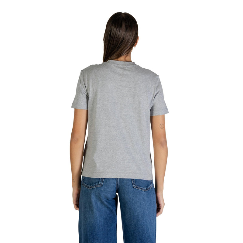 Calvin Klein Jeans Damen T-Shirt aus Baumwolle mit grauem Aufdruck