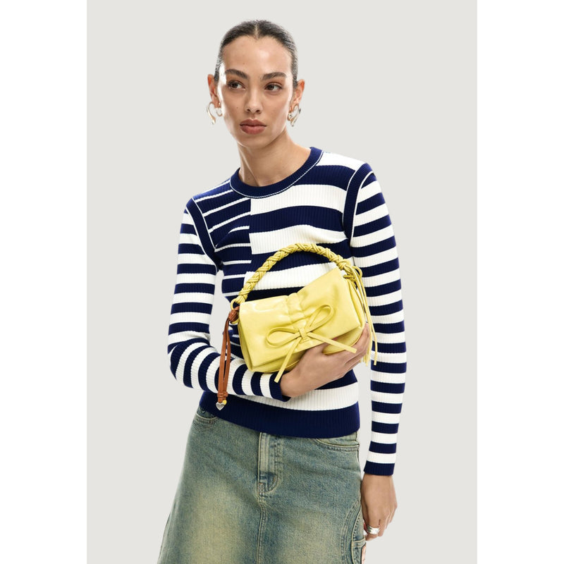 Desigual Gelbe Handtasche mit Schulterriemen und Taschen