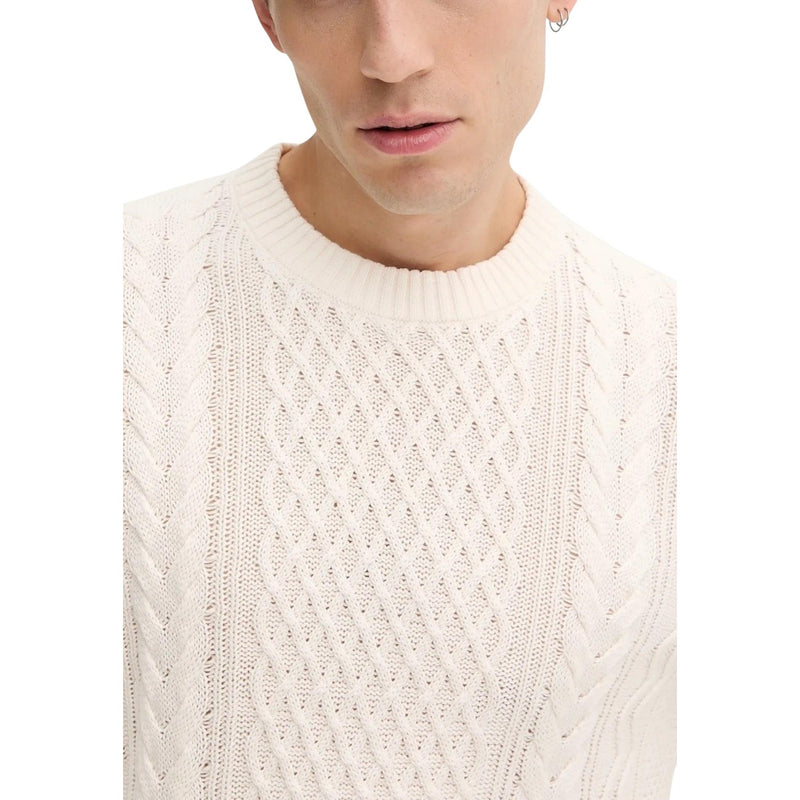 Tommy Hilfiger Weißer Rundhals-Pullover aus Bio-Baumwolle