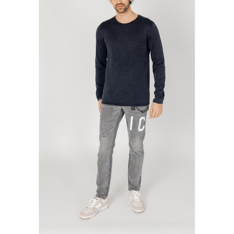 Jack & Jones Blauer Baumwollstrickpullover für Männer