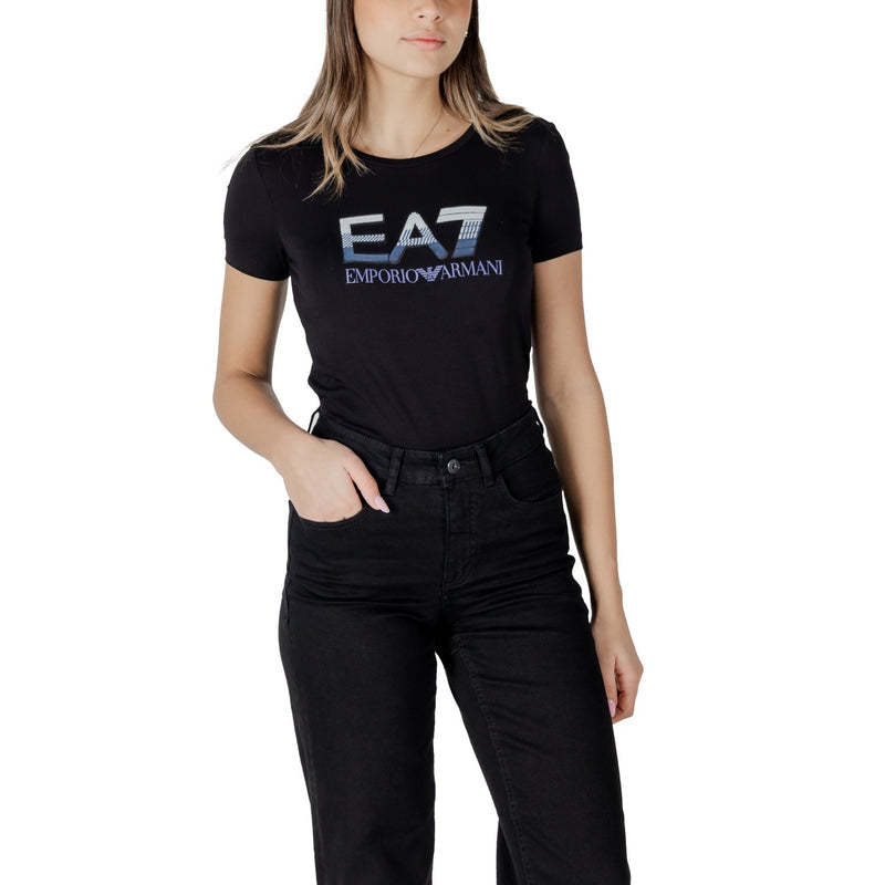 Schwarzes EA7 Emporio Armani T Shirt