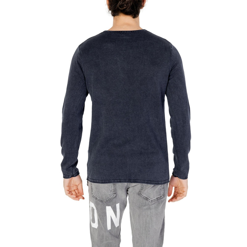 Jack & Jones Blauer Baumwollstrickpullover für Männer