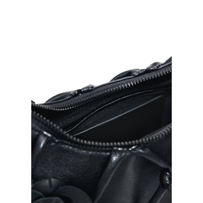 Desigual Schwarze Reißverschluss-Handtasche mit Innentasche