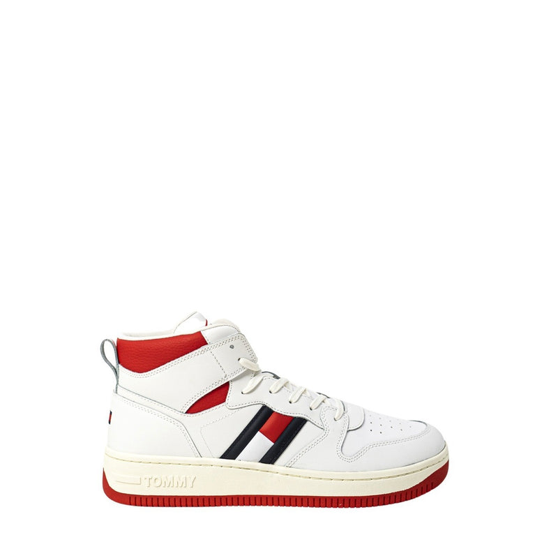 Tommy Hilfiger Herren Weiße Sneakers mit Gummisohle