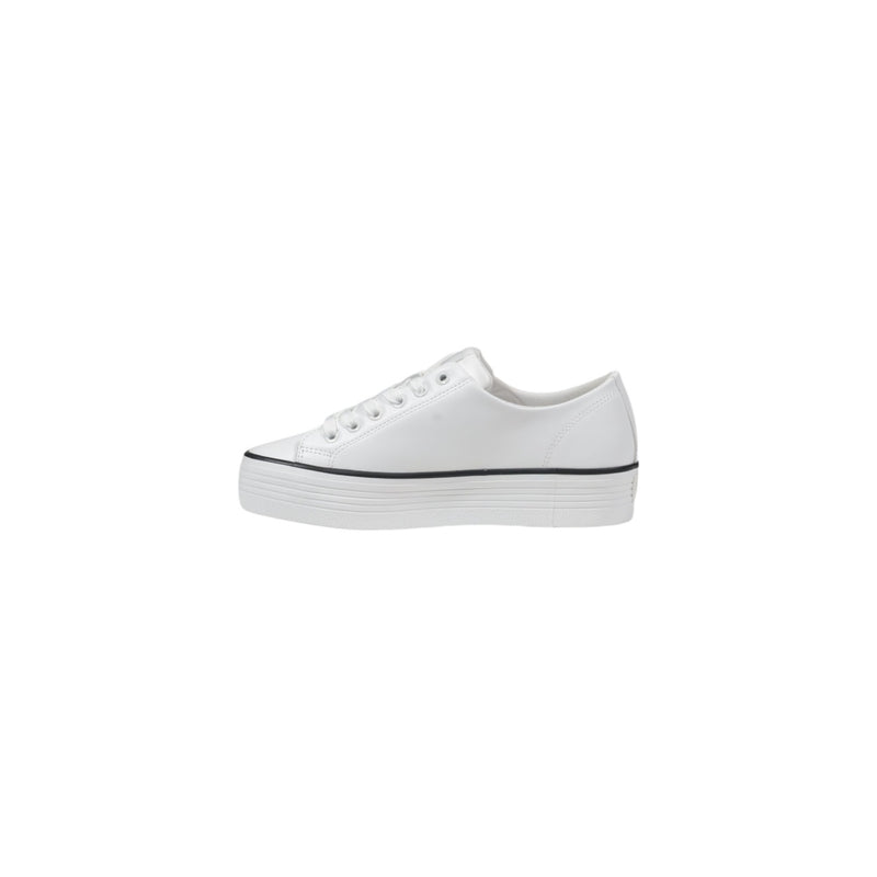 Calvin Klein Jeans Damen Weiß Leder Turnschuhe