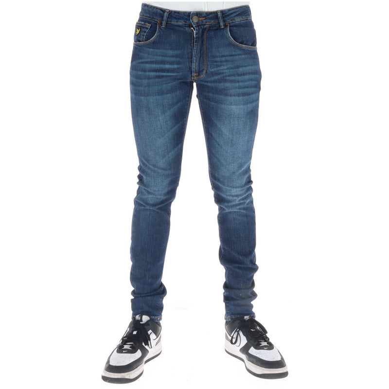 Lyle & Scott Blaue Herrenjeans mit Abnutzungseffekt