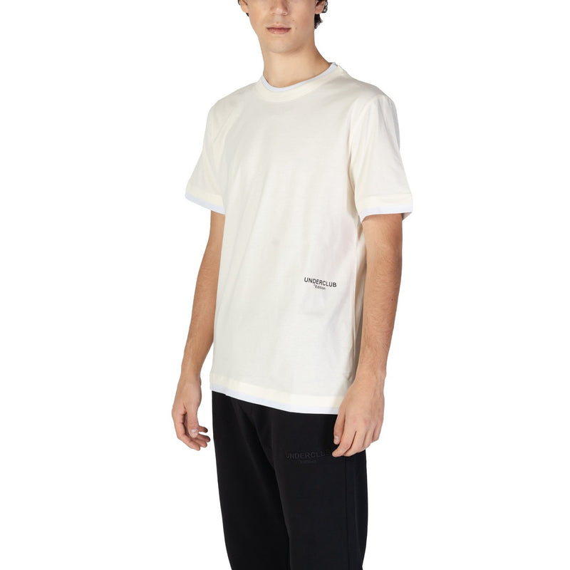 Underclub Männer Weiß Baumwolle Kurzarm Rundhals T Shirt