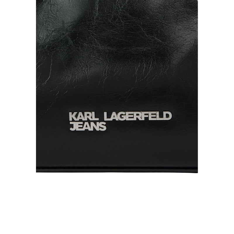 Karl Lagerfeld Schwarze Tasche mit Reißverschluss und Innentaschen