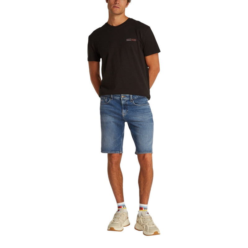 Tommy Hilfiger Hellblaue Denim-Shorts aus Bio-Baumwolle