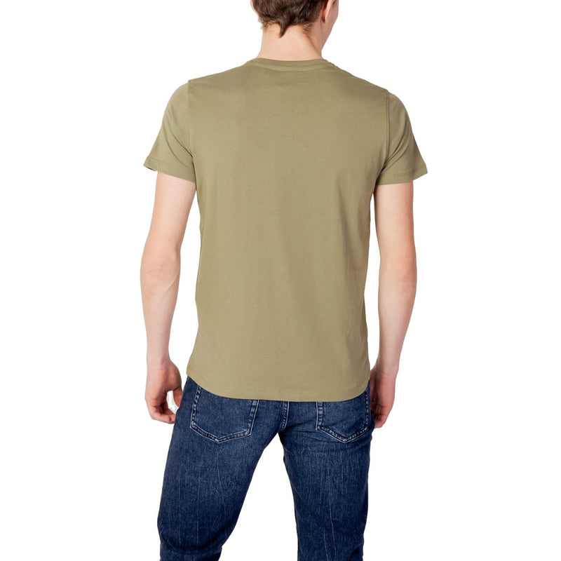 U.S. Polo Assn. Grünes T-Shirt für Herren mit kurzem Rundhalsausschnitt