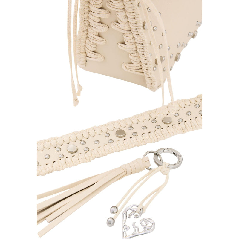 Ungleiche Beige Damenhandtasche mit Schulterriemen