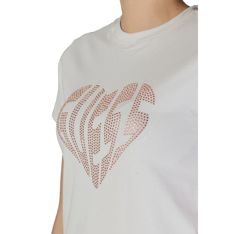 Guess Active Damen Kurzarm T-Shirt Weiß mit Druck